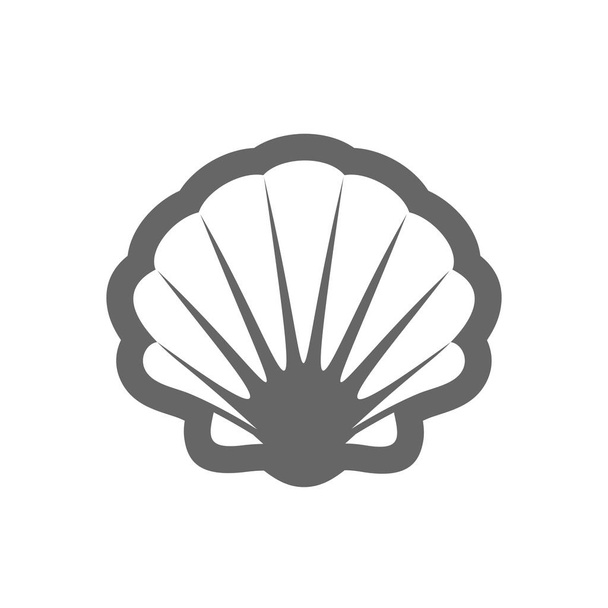 Seashell outline icon. Summer. Vacation - Vector, Image