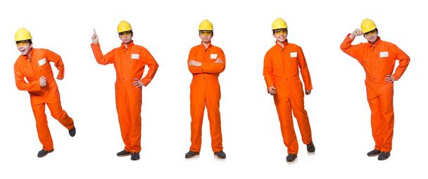 Industrial worker isolated on the white background - Photo, Image