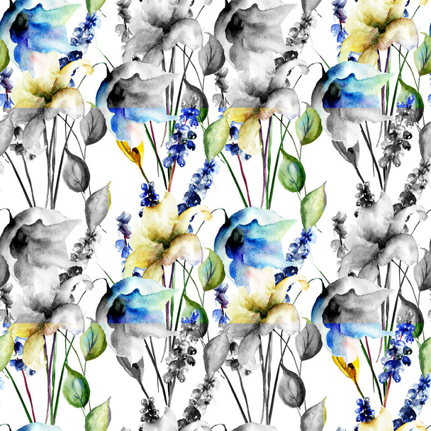 Floral seamless pattern - Fotografie, Obrázek