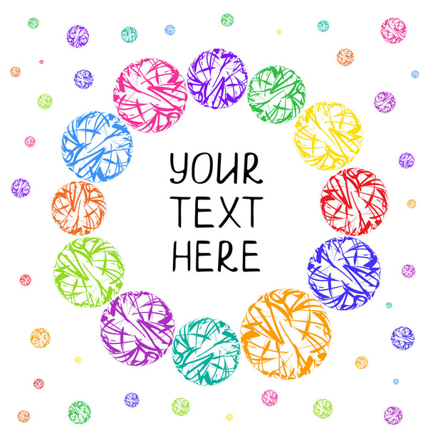 Plaats voor uw tekst radiale Frame van kleurrijke cirkel op wit Bac - Vector, afbeelding