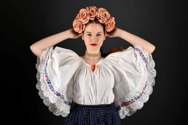 Slovakian folklore woman - Photo, Image