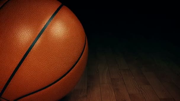 orangefarbener Basketball. 3D-Darstellung - Filmmaterial, Video