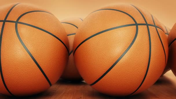 Narancssárga kosárlabda. 3D-leképezés - Felvétel, videó