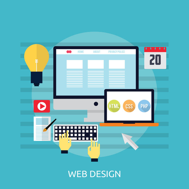 Koncepcyjne Web Design - Wektor, obraz