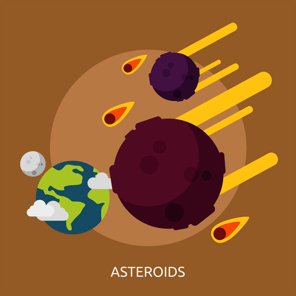 Asteroïden conceptontwerp - Vector, afbeelding