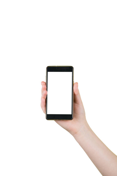  holding smart phone - Foto, afbeelding