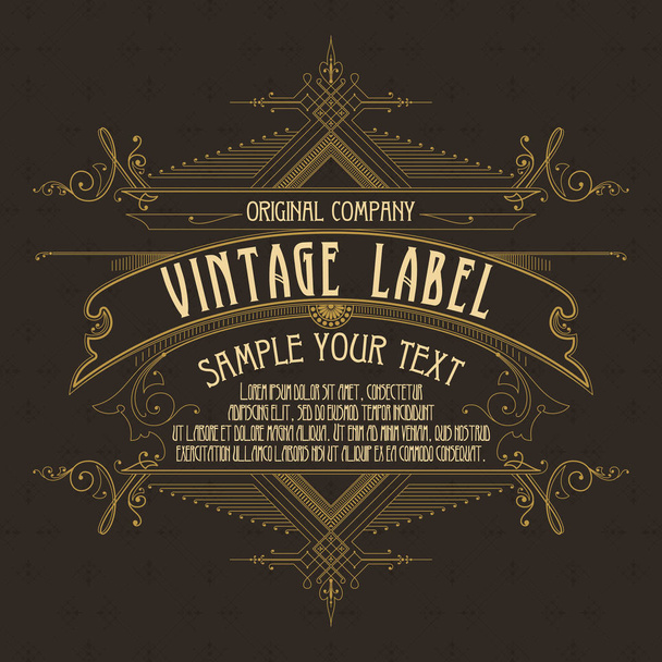 Vintage typographic label premium - vector - Vetor, Imagem