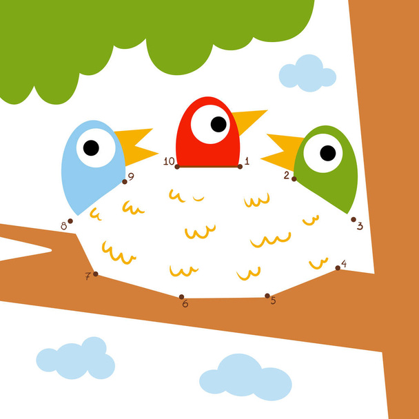 Numbers game for children, Nest - Vector, Image