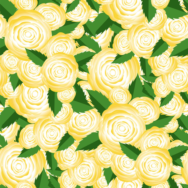 Bukiet żółtych róż losowe wzór - Wektor, obraz