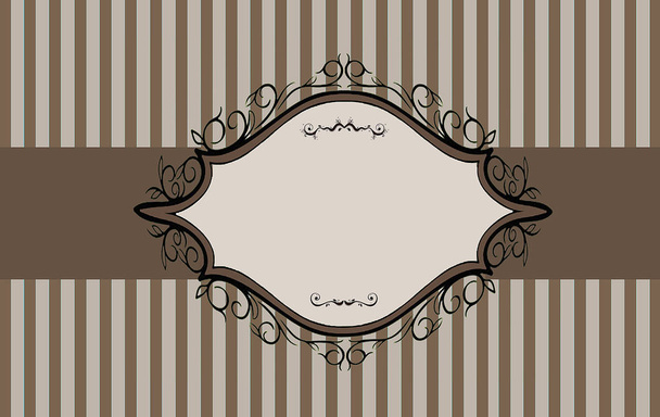 Vintage frame template. Vintage background with vintage frame in brown colors. Vector illustration, eps 10. - Διάνυσμα, εικόνα