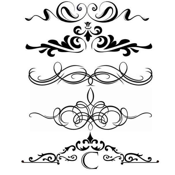 Kalligrafikus design elemek, elválasztó lapokat helyezzen a thai dísz. Vektoros illusztráció. EPS-10. - Vektor, kép
