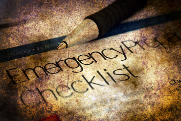 Emergency checklist grunge concept  - Photo, Image