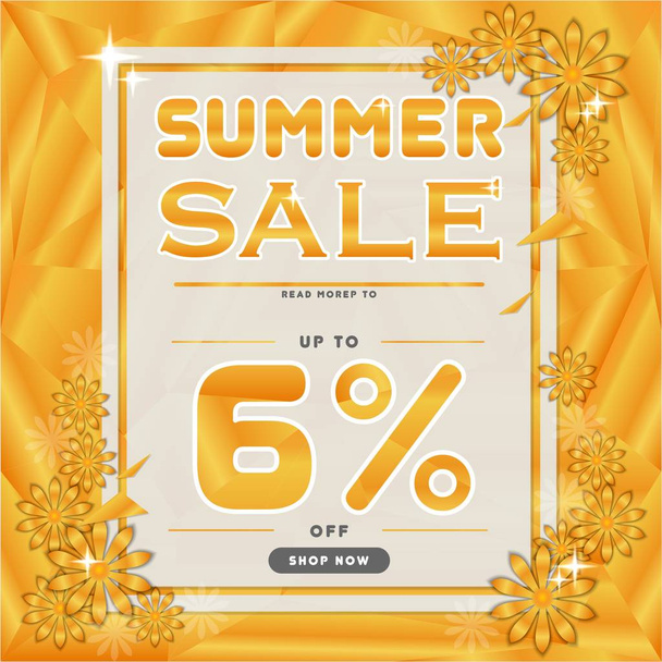 yellow sale banner discount - Vector, Image