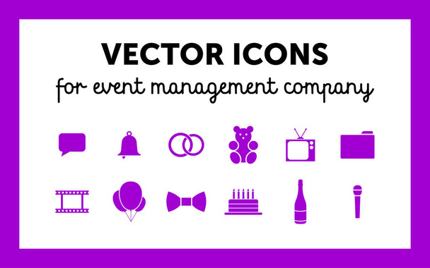 Odznaky pro firmu na organizaci akcí - Vektor, obrázek