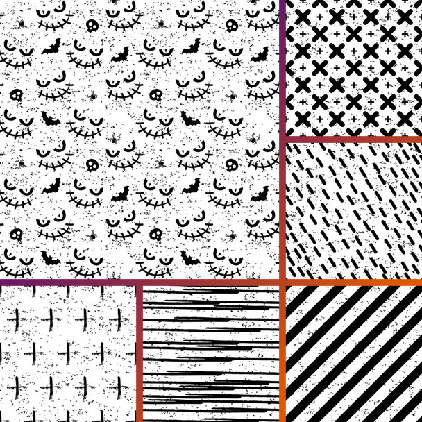 Happy Halloween seamless pattern. Endless texture for wallpaper, web page background and wrapping paper.  - Vector, Image
