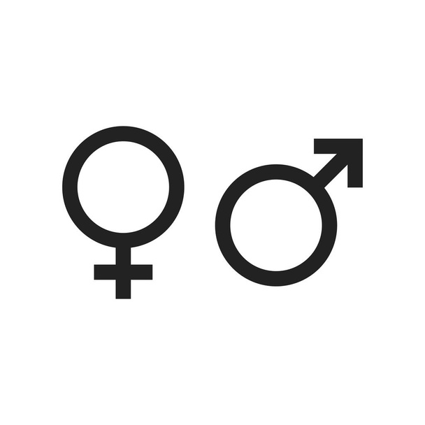 Gender-Zeichen-Vektor-Symbol. Männer und woomene Konzept-Ikone. - Vektor, Bild