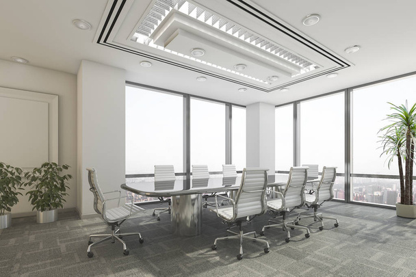 3d renderizado sala de reuniones de negocios en el edificio de oficinas
 - Foto, imagen