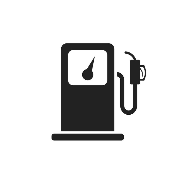 Icono de gasolinera. Auto bomba de gasolina ilustración plana
. - Vector, Imagen