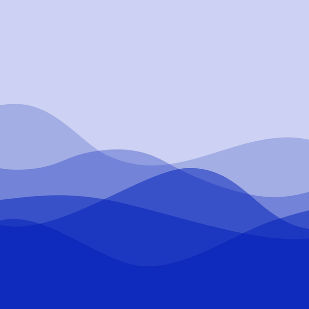 Плаский дизайн фіолетових хвиль або пагорбів на ландшафті
 - Вектор, зображення