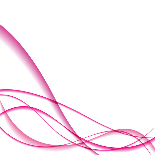 ピンクの波と白いシンプルなテンプレート - ベクター画像