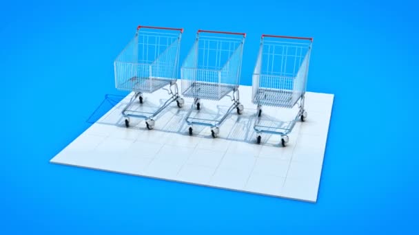 Empty shopping cart - Πλάνα, βίντεο