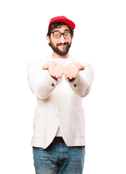young crazy businessman showing sign - Foto, immagini