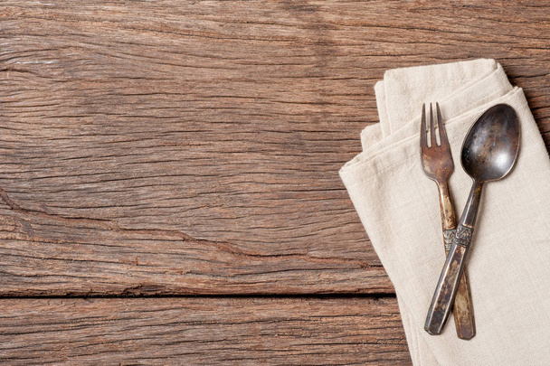 old spoon and fork - Photo, Image
