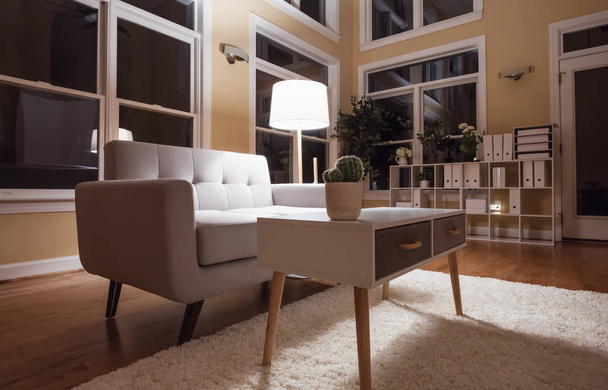 Large luxury interior living room - Фото, изображение