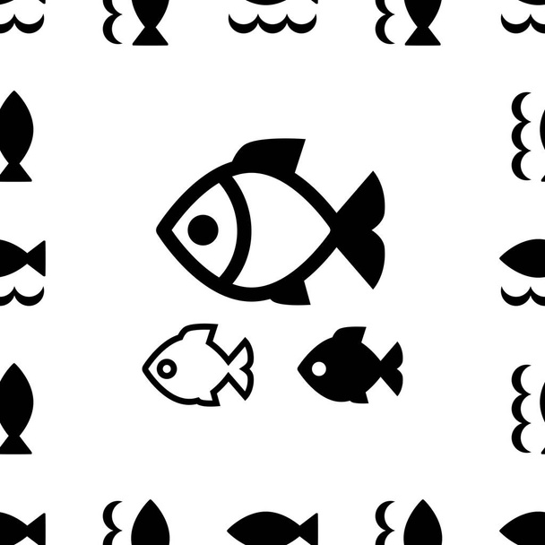 Ikona ryb lub logo - Wektor, obraz