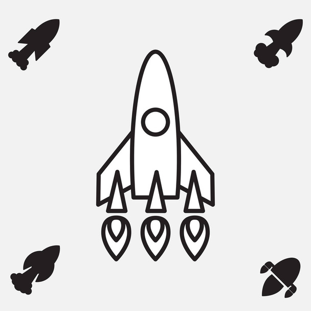Ícone de foguete espacial ou símbolo de inicialização
 - Vetor, Imagem