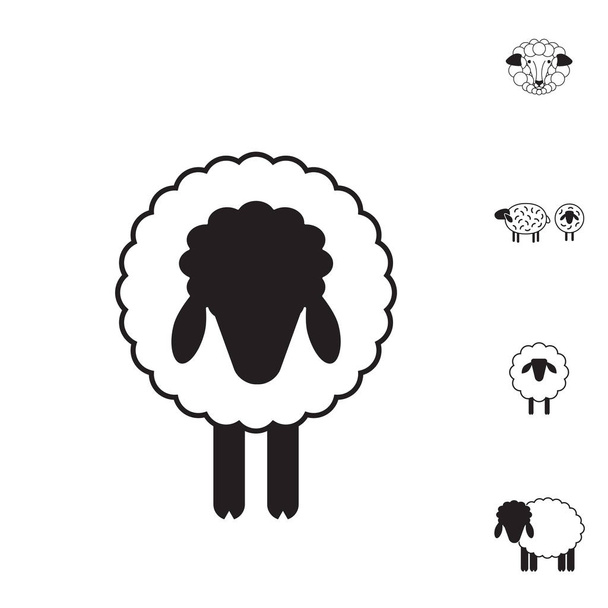 Ovce nebo Beran ikony, Logo, šablony, piktogram - Vektor, obrázek