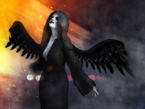 3D rendering of a death angel. - Foto, Imagem