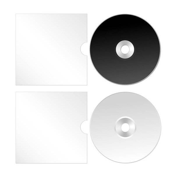 CD, dvd, samostatný vektorové ikony. Kompaktní disk realistická sada - Vektor, obrázek
