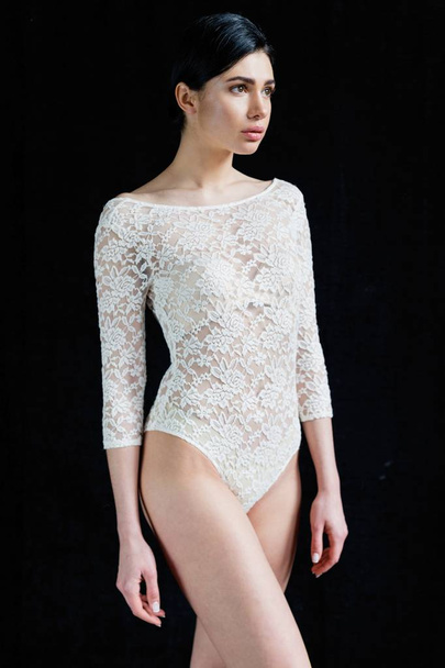 woman in lacy bodysuit - Photo, Image