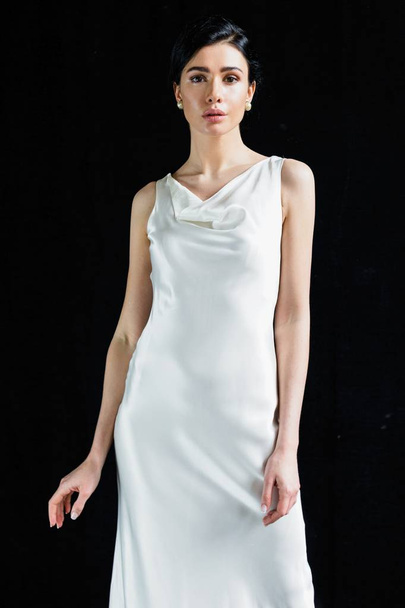 Woman in white dress - Фото, изображение