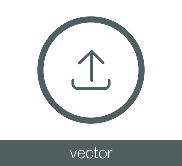 Upload icon with up arrow - Vector, Image