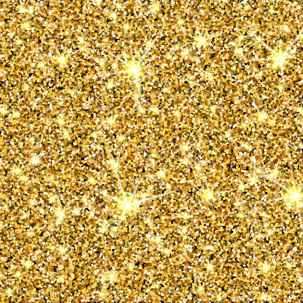 ゴールドラメ ベクトル テクスチャです。黄金ニクドコの背景。琥珀の粒子。Luxory 背景. - ベクター画像