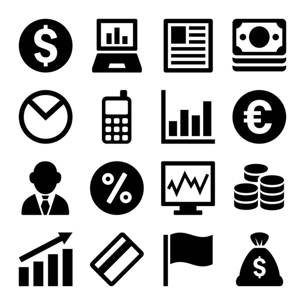Money icon set - Διάνυσμα, εικόνα
