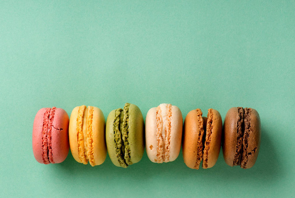 Macarons in line - Photo, Image