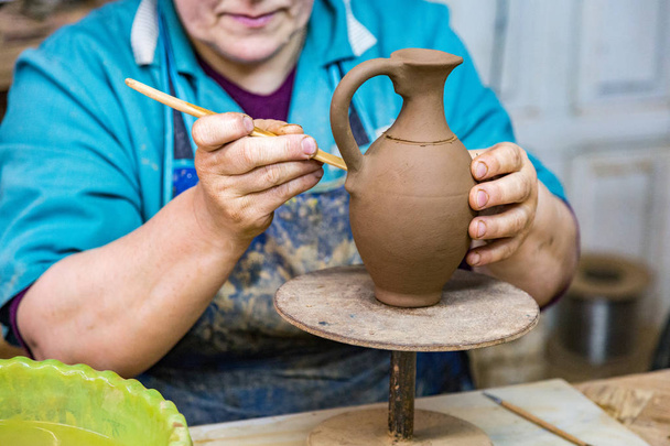 Ceramist woman at work - Photo, Image