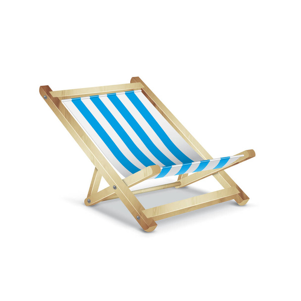 Striped beach chair - Vektör, Görsel