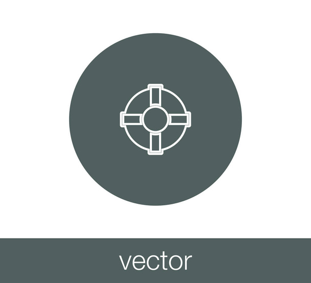 lifebuoy flat icon - Vektori, kuva