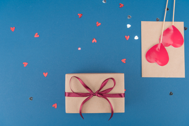 gift box and confetti  - Photo, image