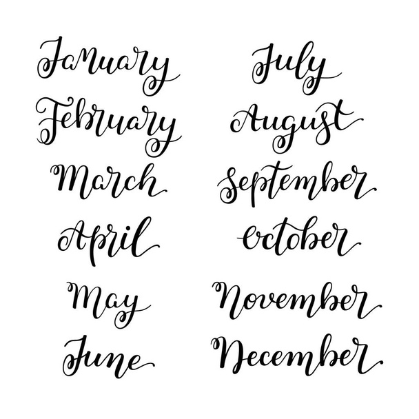 Set month of the year. - Vector, Imagen