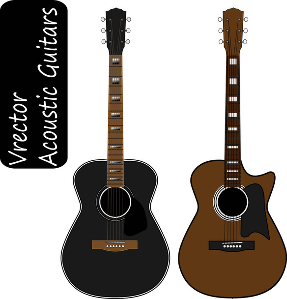 Acoustic guitar vector illustration - Vector, Image