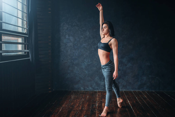 contemporary dancer exercising in studio - Photo, Image