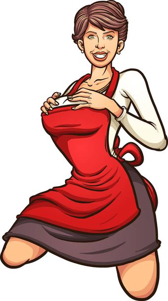 Sexy housewife pin up - Vector, Image