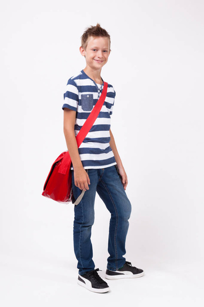 little schoolboy in shirt - Foto, Imagen
