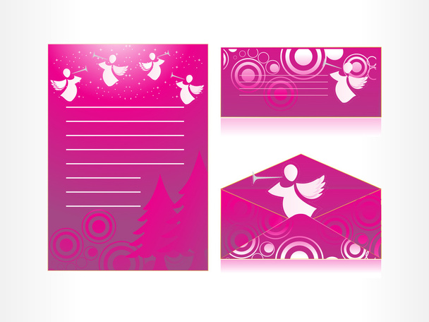 Xmas envelope and letter head - Vector, Image