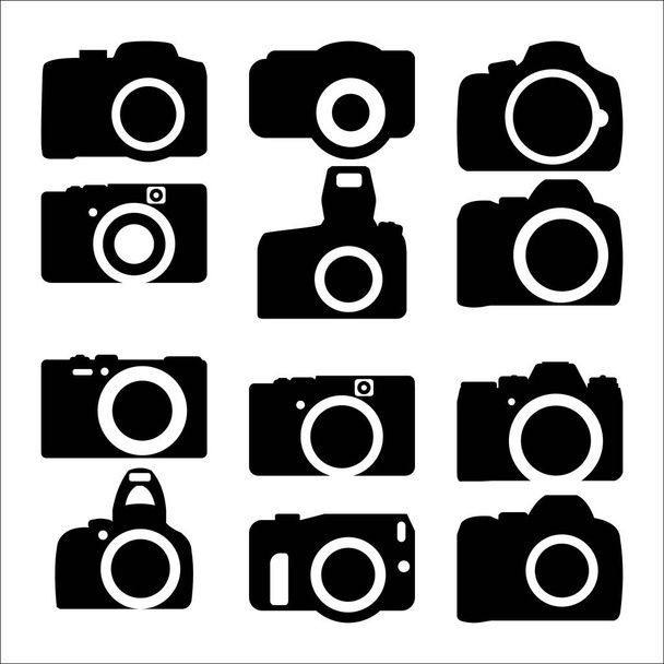 Simple various camera icon vector set 4 of 6. - Vector, Image